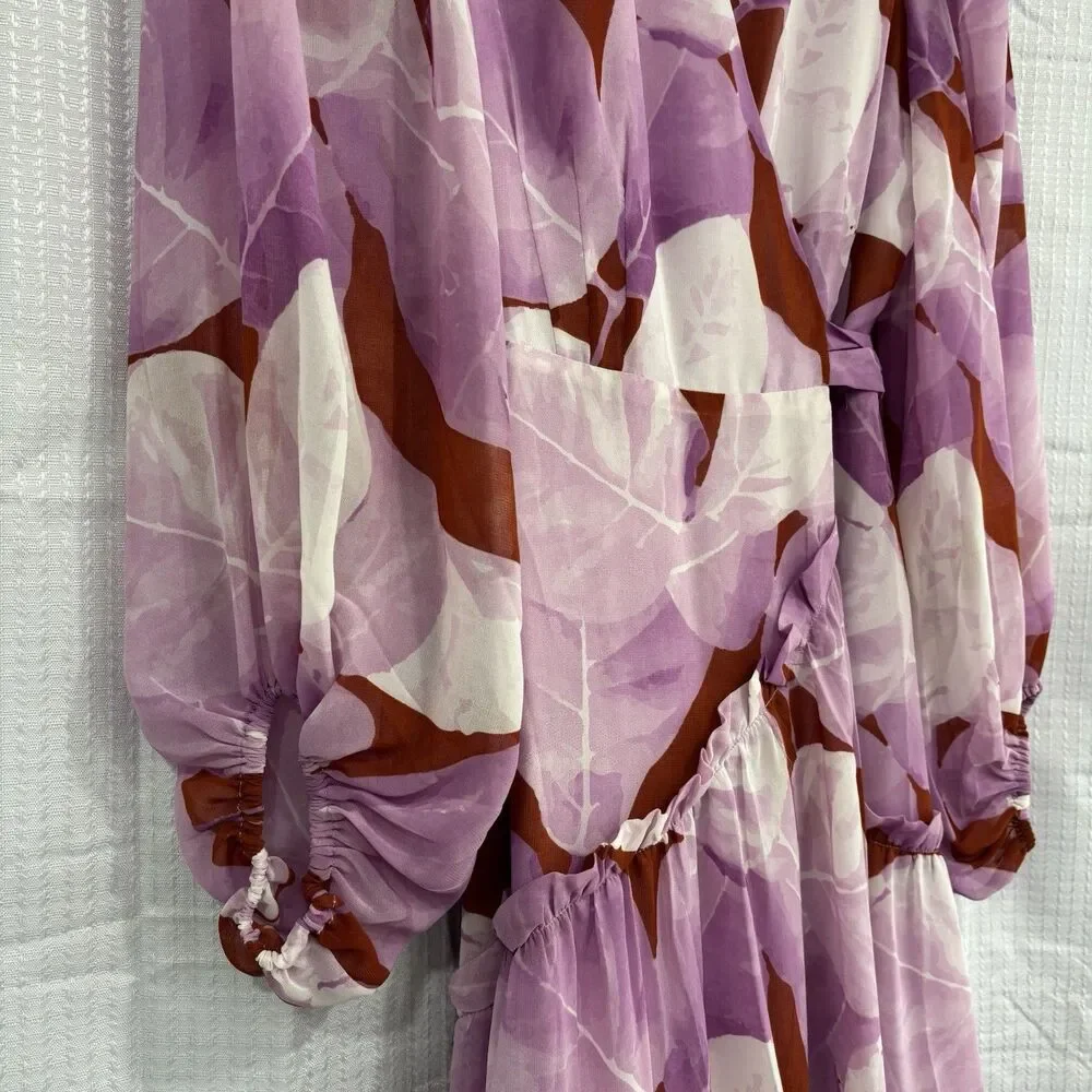 Hutch Dress Size XS Geo Wrap Maxi Dress NWT Pink Flowy Summer Anthropologie - Picture 5 of 10